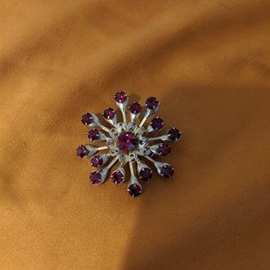 Vintage small sunburst brooch
